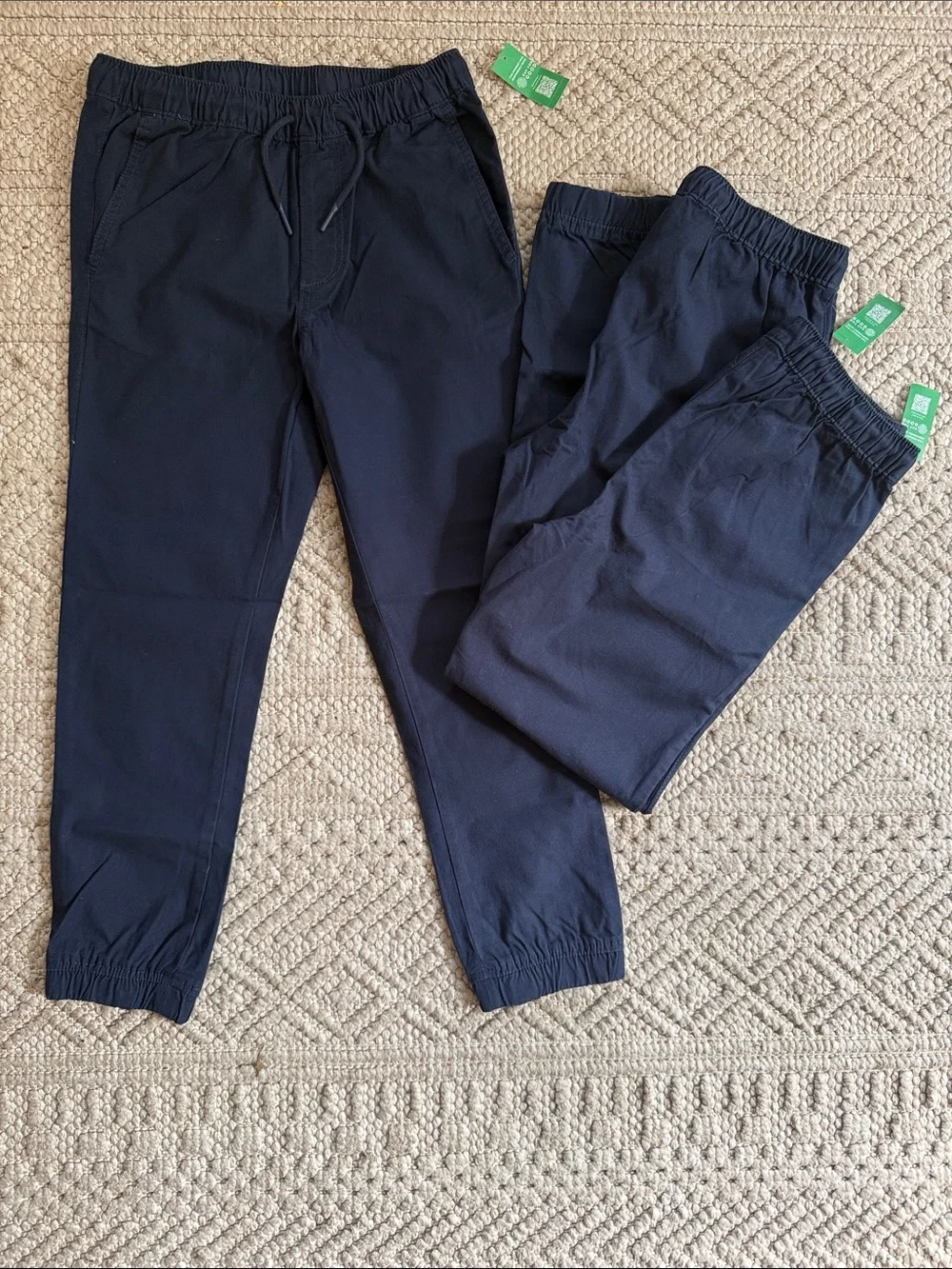 GAP Navy Elastic Waist Jogger Chino Pants - bundle of 3